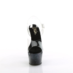 Nero 18 cm ADORE-708SS scintillare plateau sandali donna con tacco