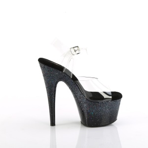 Nero 18 cm ADORE-708SS scintillare plateau sandali donna con tacco