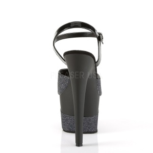 Nero 18 cm ADORE-709-2G scintillare plateau sandali donna con tacco