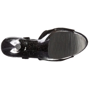 Nero 18 cm ADORE-709MG scintillare plateau sandali donna con tacco