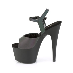 Nero 18 cm ADORE-709REFL Ologramma plateau sandali donna con tacco