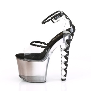Nero 18 cm LOVESICK-712T sandali pleaser con corsetto tacchi