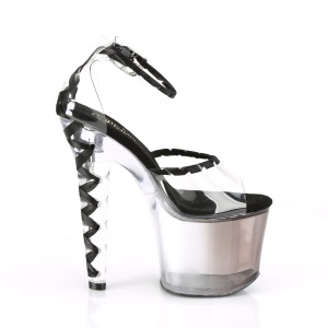Nero 18 cm LOVESICK-712T sandali pleaser con corsetto tacchi