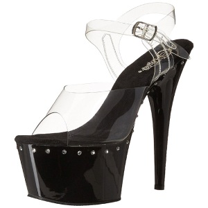 Nero 18 cm Pleaser ADORE-708LS Tacchi Alti Plateau