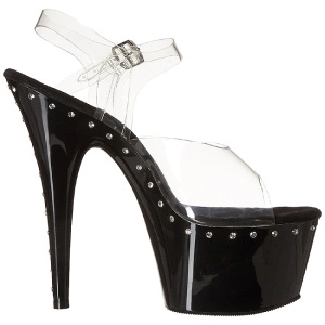 Nero 18 cm Pleaser ADORE-708LS Tacchi Alti Plateau