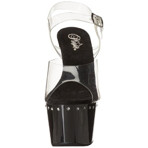 Nero 18 cm Pleaser ADORE-708LS Tacchi Alti Plateau