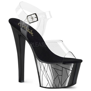 Nero 18 cm Pleaser SKY-308CP-3 sandali con tacchi da pole dance
