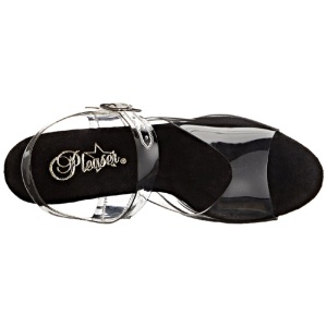 Nero 18 cm Pleaser SKY-308MG scintillare sandali con tacco