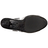 Nero 18 cm Pleaser SKY-308MG scintillare sandali con tacco