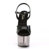 Nero 18 cm SKY-309GPT scintillare plateau sandali donna con tacco