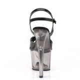 Nero 18 cm SKY-309GPT scintillare plateau sandali donna con tacco