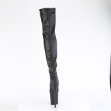 Nero 20 cm FLAMINGO-3000 plateau suola stivali alti lunghi