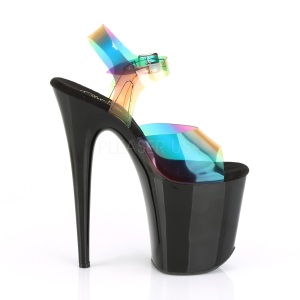 Nero 20 cm Pleaser FLAMINGO-808RB sandali con tacchi da pole dance