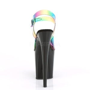 Nero 20 cm Pleaser FLAMINGO-808RB sandali con tacchi da pole dance