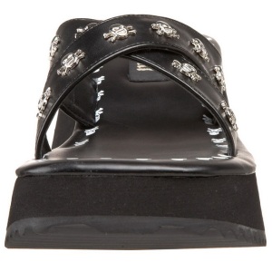 Nero 6,5 cm FLIP-05 Gotico Plateau Infradito Donna