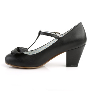 Nero 6,5 cm retro vintage WIGGLE-50 Pinup scarpe dcollet con tacco spesso