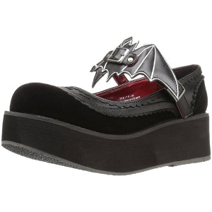 Nero 6 cm DEMONIA SPRITE-09 scarpe plateau gotico