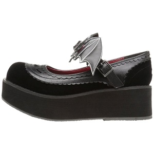 Nero 6 cm DEMONIA SPRITE-09 scarpe plateau gotico