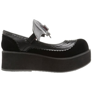 Nero 6 cm DEMONIA SPRITE-09 scarpe plateau gotico
