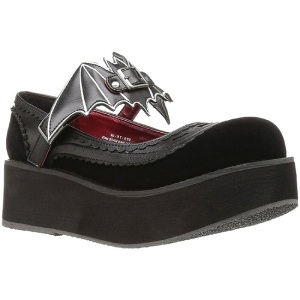 Nero 6 cm DEMONIA SPRITE-09 scarpe plateau gotico
