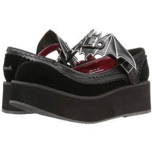 Nero 6 cm DEMONIA SPRITE-09 scarpe plateau gotico