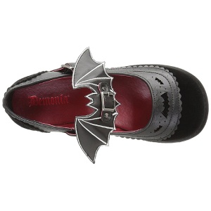 Nero 6 cm DEMONIA SPRITE-09 scarpe plateau gotico