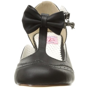 Nero 7,5 cm retro vintage FLAPPER-11 Pinup scarpe dcollet con tacchi bassi