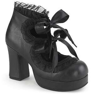 Nero 9,5 cm DemoniaCult GOTHIKA-53 scarpe plateau gotico