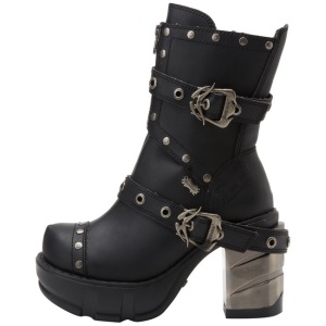 Nero 9 cm SINISTER-201 stivaletti lolita gotico con suola spessa
