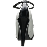 Nero Bianco 11,5 cm retro vintage BETTIE-22 Scarpe da donna con tacco altissime