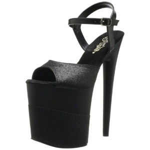 Nero Brillare 20 cm Pleaser FLAMINGO-809-2G Tacchi Alti Plateau