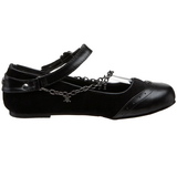 Nero DAISY-07 scarpe gotico ballerine tacco basso