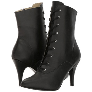 Nero Ecopelle 10 cm DREAM-1020 grandi taglie stivaletti donna