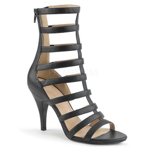 Nero Ecopelle 10 cm DREAM-438 grandi taglie stivaletti donna