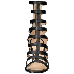 Nero Ecopelle 10 cm DREAM-438 grandi taglie stivaletti donna