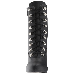 Nero Ecopelle 12,5 cm EVE-106 grandi taglie stivaletti donna