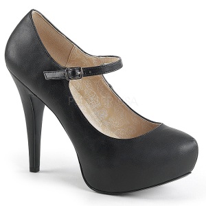 Nero Ecopelle 13,5 cm CHLOE-02 grandi taglie scarpe dcollet