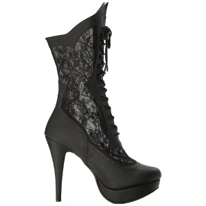 Nero Ecopelle 13,5 cm CHLOE-115 grandi taglie stivaletti donna