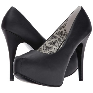 Nero Ecopelle 14,5 cm Burlesque TEEZE-06W scarpe dcollet per piedi larghi da uomo