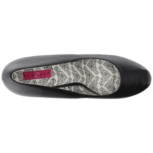 Nero Ecopelle 14,5 cm Burlesque TEEZE-06W scarpe dcollet per piedi larghi da uomo