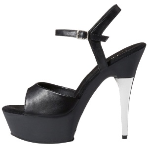 Nero Ecopelle 15 cm CAPTIVA-609 Plateau Tacchi Alti a Spillo