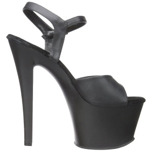 Nero Ecopelle 18 cm Pleaser SKY-309 Plateau Tacchi Alti a Spillo