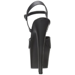 Nero Ecopelle 18 cm Pleaser SKY-309 Plateau Tacchi Alti a Spillo