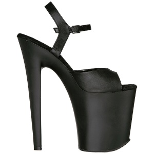 Nero Ecopelle 20 cm Pleaser XTREME-809 Tacchi Alti Plateau