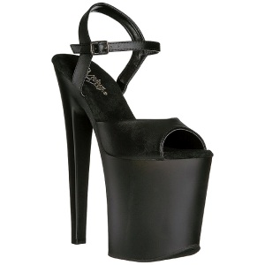 Nero Ecopelle 20 cm Pleaser XTREME-809 Tacchi Alti Plateau