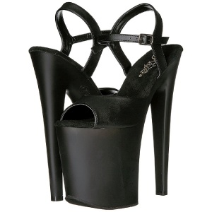 Nero Ecopelle 20 cm Pleaser XTREME-809 Tacchi Alti Plateau