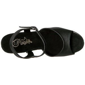 Nero Ecopelle 20 cm Pleaser XTREME-809 Tacchi Alti Plateau