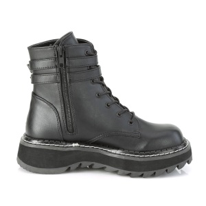 Nero Ecopelle 3 cm LILITH-152 stivaletti demoniacult con plateau