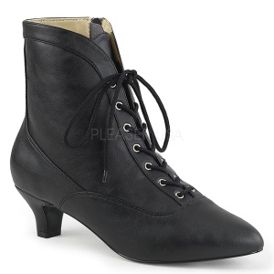 Nero Ecopelle 5 cm FAB-1005 grandi taglie stivaletti donna
