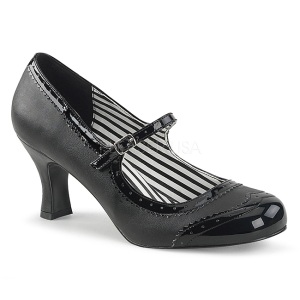 Nero Ecopelle 7,5 cm JENNA-06 grandi taglie scarpe dcollet